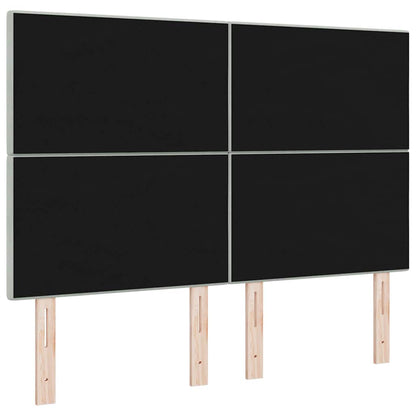 Hovedgærde Med Led -strimmellys Lysegrå 72 Cm Fløjl - Billede 8