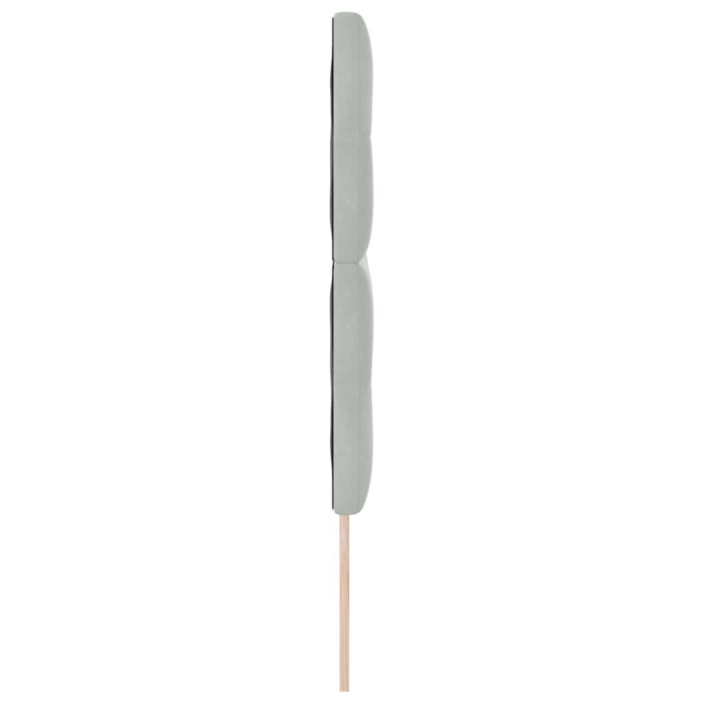 Hovedgærde Med Led -strimmellys Lysegrå 72 Cm Fløjl - Billede 7