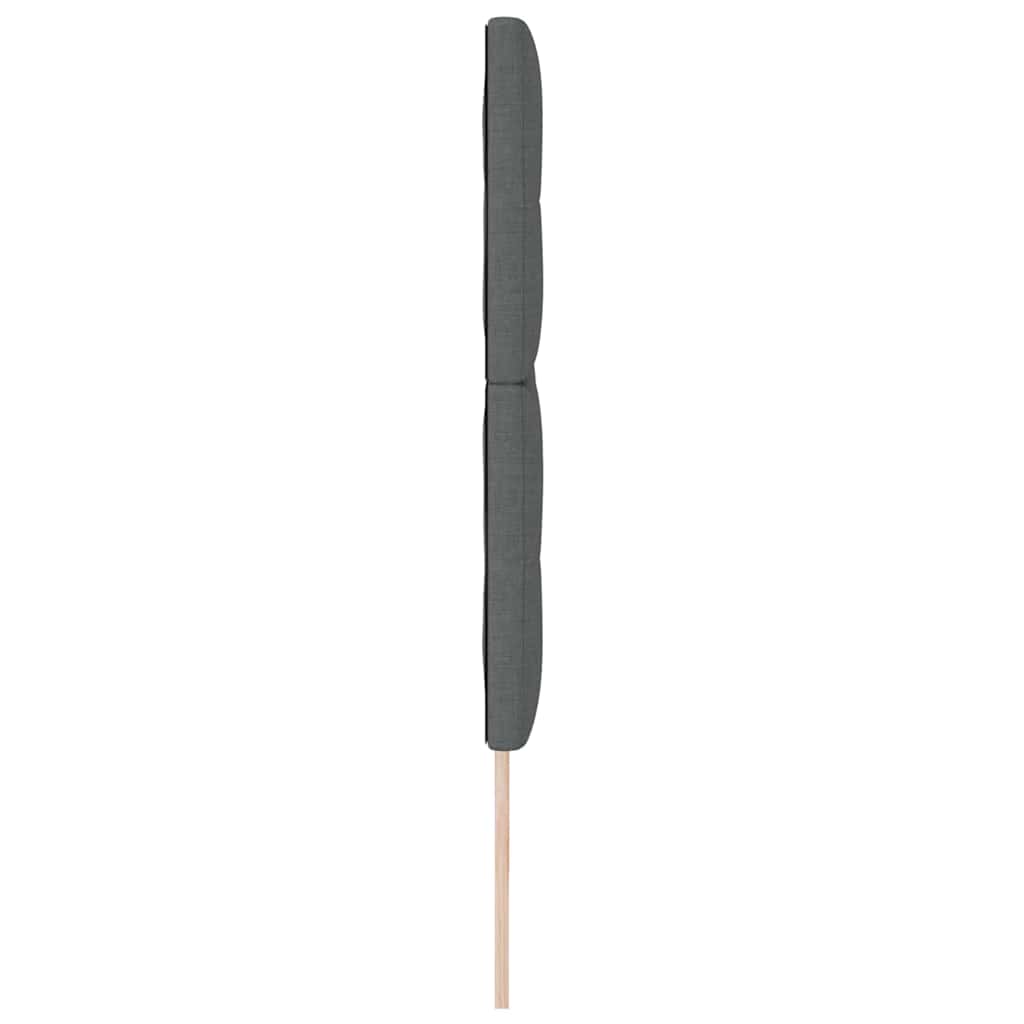 Led Sengegavl Med Led -strimmellys Mørkegrå 200 Cm Stof - Billede 7