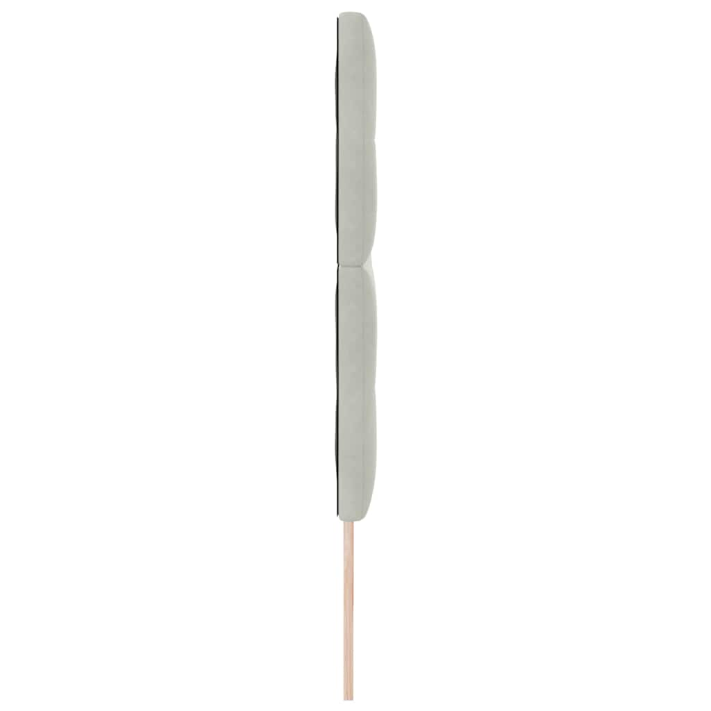 Hovedgærde Med Led -strimmellys Lysegrå 100 Cm Fløjl - Billede 7
