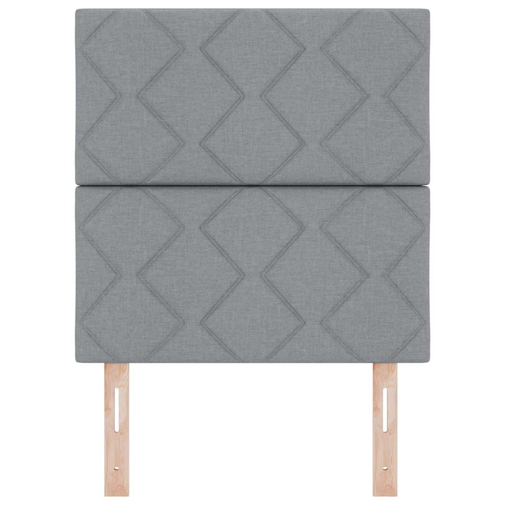 Hovedgærde Med Led -strimmellys Indstillelig Lysegrå 80 Cm Stof - Billede 6