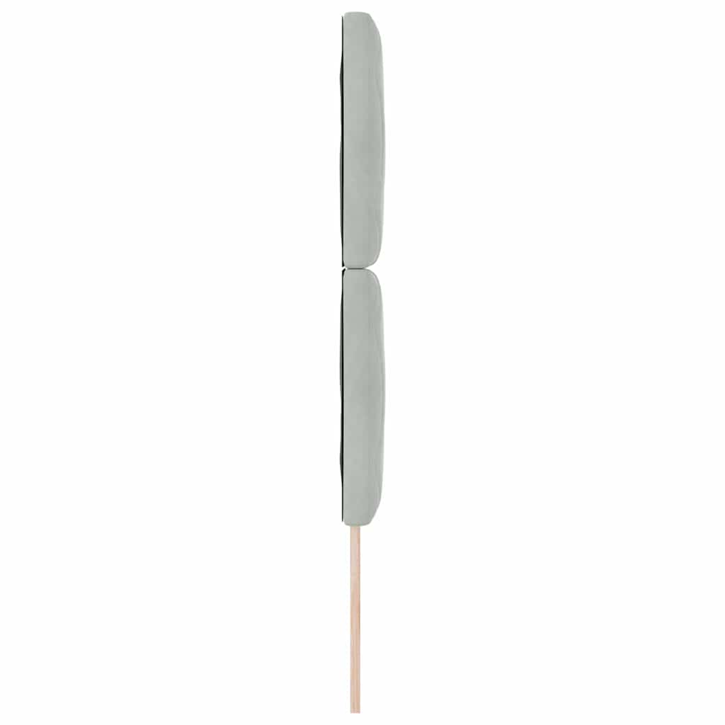 Led-sengegavl Med Led -strimmellys Lysegrå 80 Cm Fløjl - Billede 7