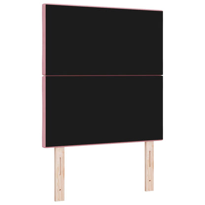 Led-sengegavl Med Led -strimmellys Lyserød 80 Cm Fløjl - Billede 8