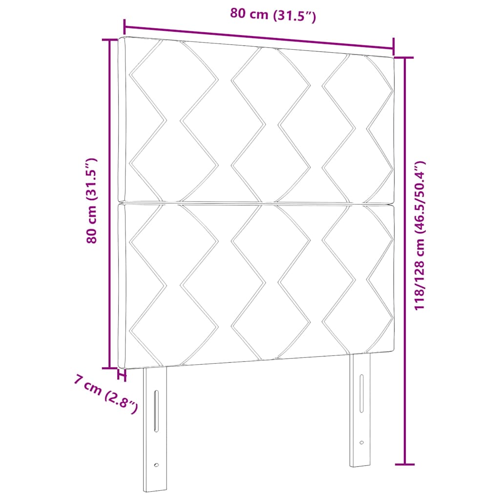 Led-sengegavl Med Led -strimmellys Lyserød 80 Cm Fløjl - Billede 11