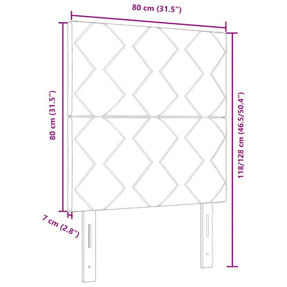 Led-sengegavl Med Led -strimmellys Lyserød 80 Cm Fløjl - Billede 11