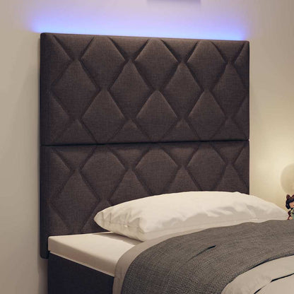 Hovedgærde Med Led -strimmellys Med Hovedgærde Brun 90 Cm Stof - Billede 5
