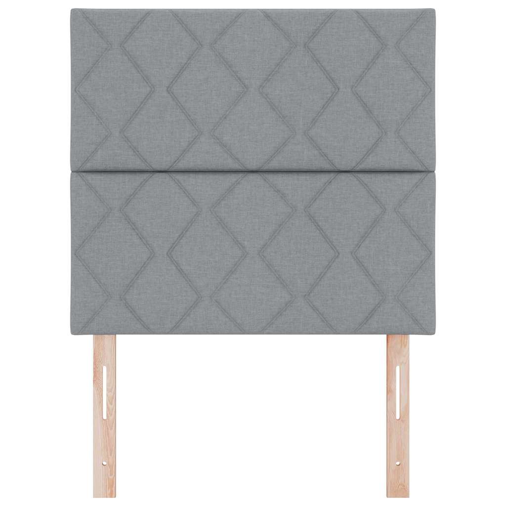 Hovedgærde Med Led -strimmellys Lysegrå 100 Cm Stof - Billede 6