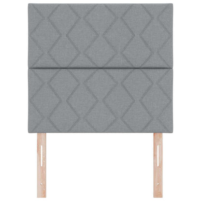 Hovedgærde Med Led -strimmellys Lysegrå 100 Cm Stof - Billede 6