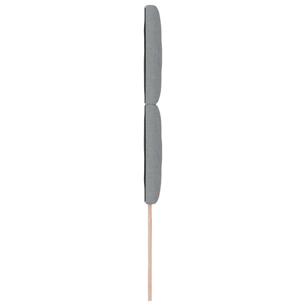 Hovedgærde Med Led -strimmellys Lysegrå 100 Cm Stof - Billede 7