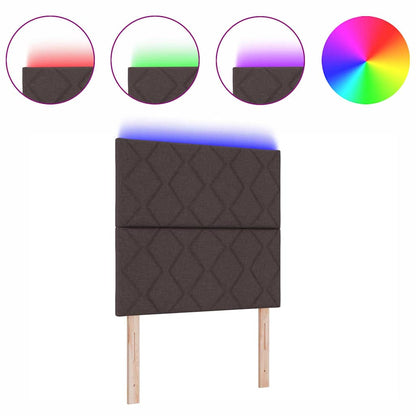 Hovedgærde Med Led -strimmellys Med Hovedgærde Brun 100 Cm Stof - Billede 3