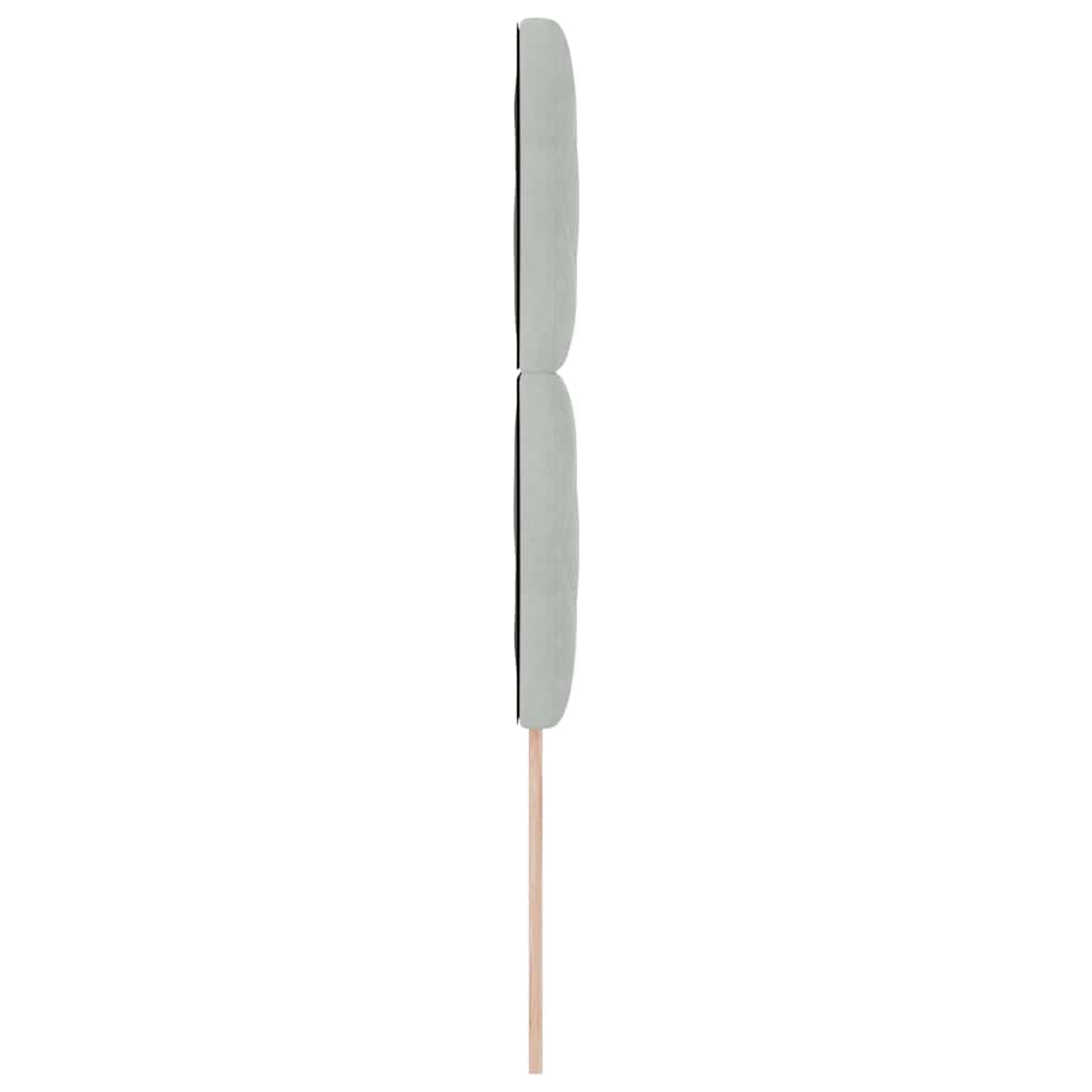 Led-sengegavl Med Led -strimmellys Lysegrå 100 Cm Fløjl - Billede 7