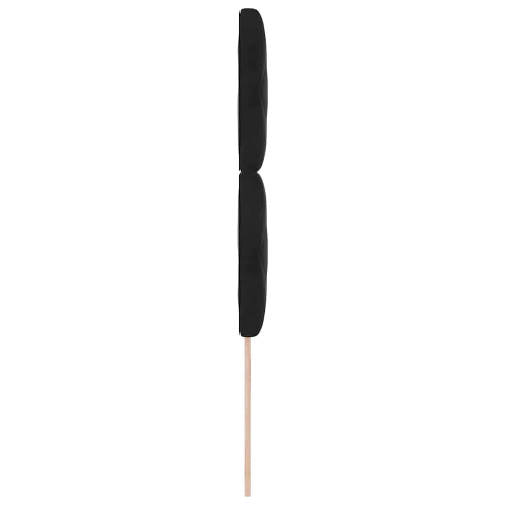 Led-sengegavl Med Led -strimmellys Geometrisk Sort 100 Cm Fløjl - Billede 7