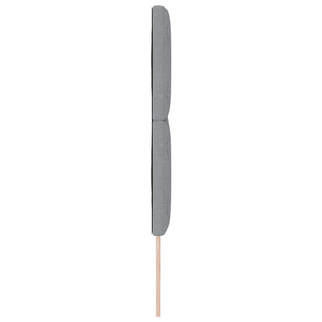 Hovedgærde Med Led -strimmellys Lysegrå 144 Cm Stof - Billede 7