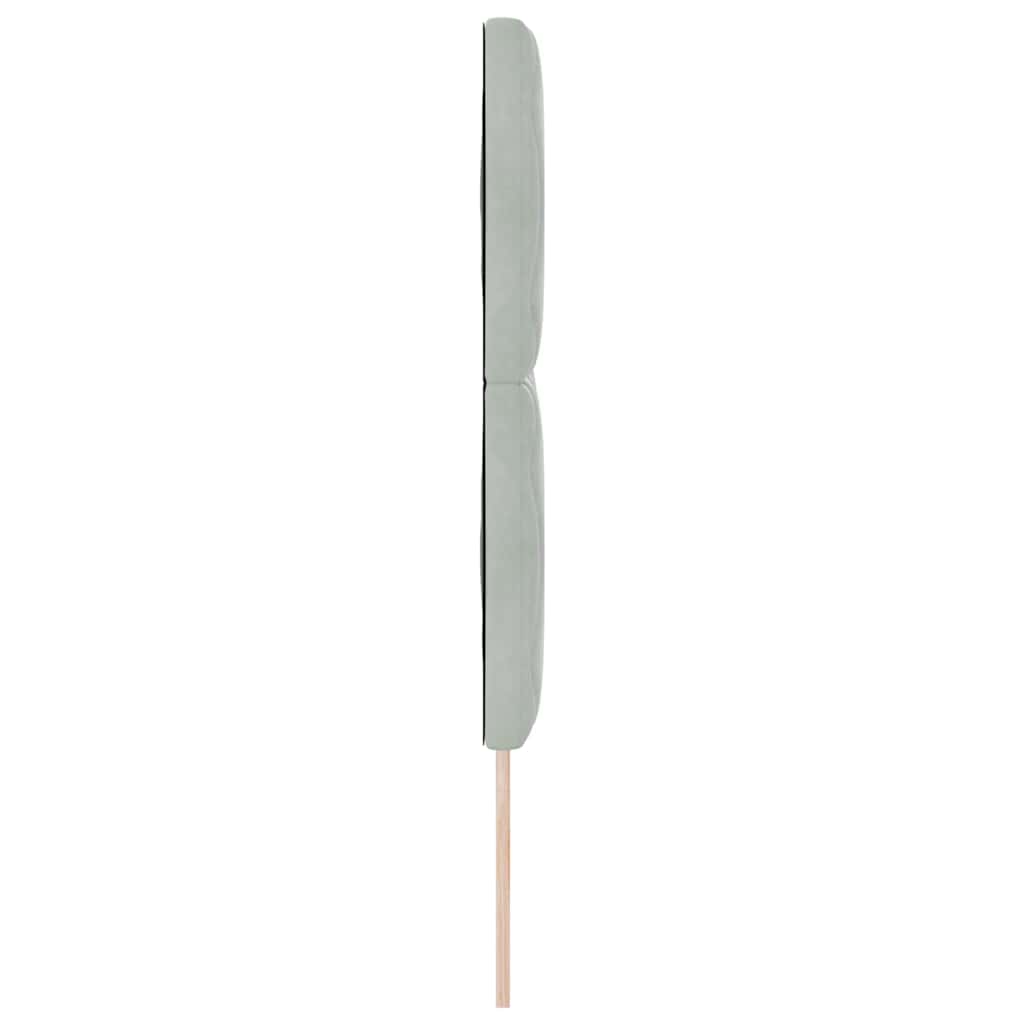 Led-sengegavl Med Led -strimmellys Lysegrå 144 Cm Fløjl - Billede 7