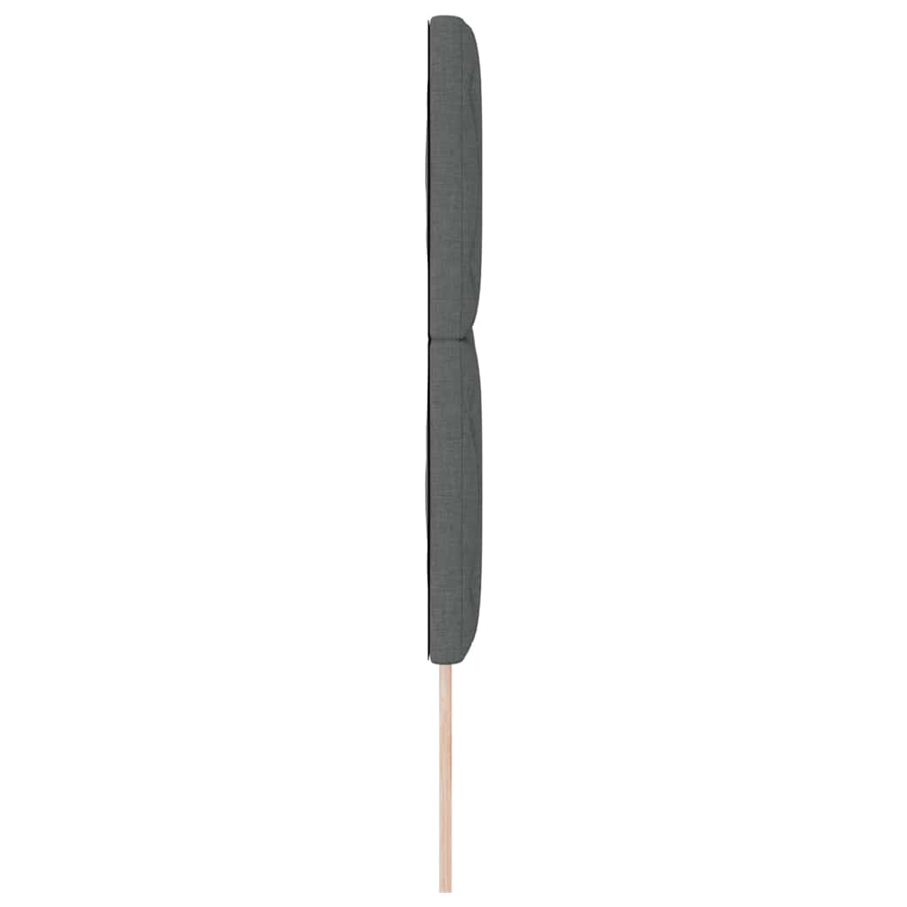 Hovedgærde Med Led -strimmellys Med Hovedgærde Grå 160 Cm Stof - Billede 7