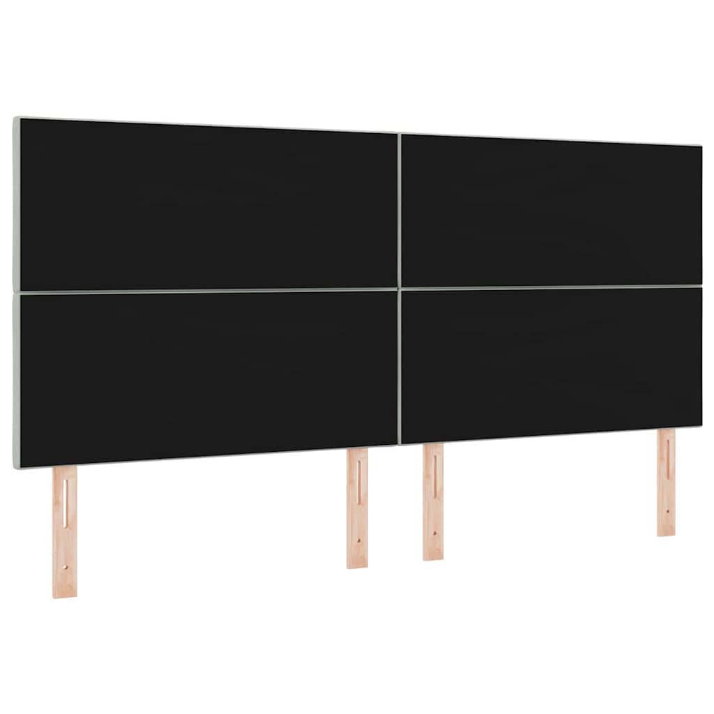Led-sengegavl Med Led -strimmellys Lysegrå 200 Cm Fløjl - Billede 8