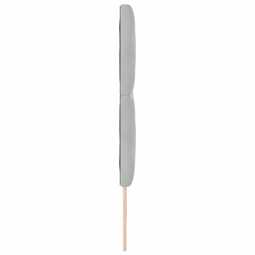 Led-sengegavl Med Led -strimmellys Lysegrå 200 Cm Fløjl - Billede 7
