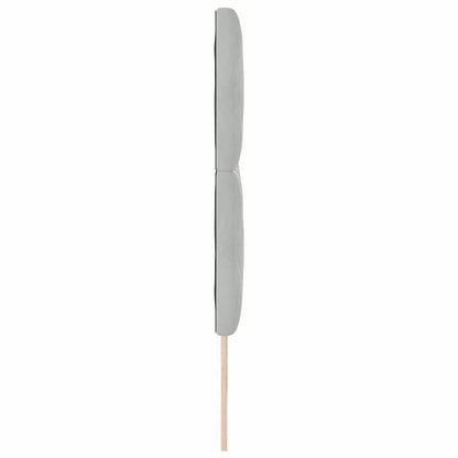 Led-sengegavl Med Led -strimmellys Lysegrå 200 Cm Fløjl - Billede 7