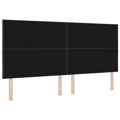 Led-sengegavl Med Led -strimmellys Mørkegrå 200 Cm Fløjl - Billede 7