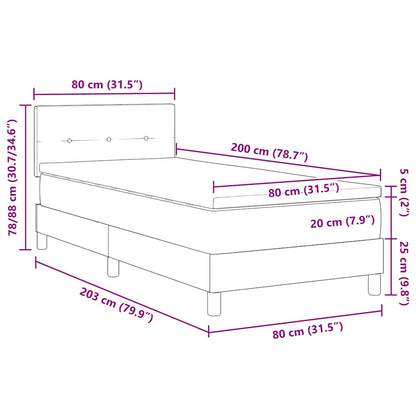 Box Spring Seng Med Pude Med Hovedgærde Stof - Billede 12