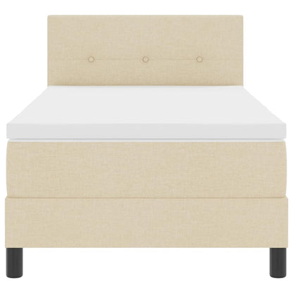 Boxmadras Med Topmadras Med Madras Creme 90 X 190 Cm Stof - Billede 8