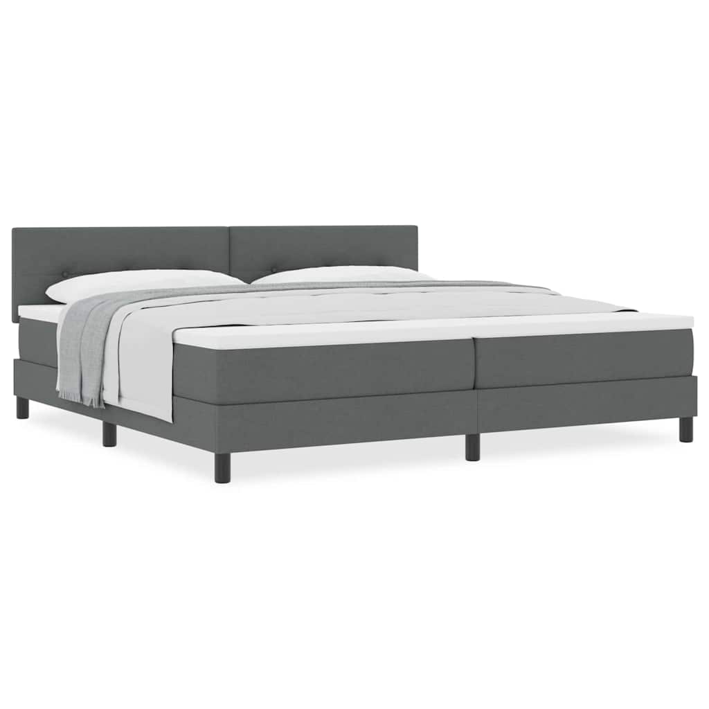 Boxmadras Med Topmadras Med Madras Mørkegrå 200 X 200 Cm Stof - Billede 4