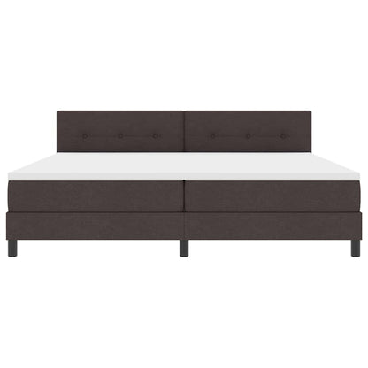 Boxmadras Med Topmadras Med Madras Mørk Brun 200 X 200 Cm Stof - Billede 8