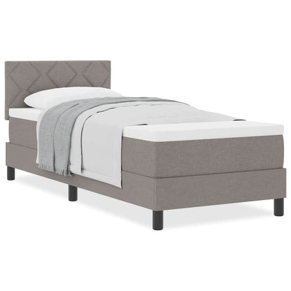 Boxmadras Med Topmadras Med Madras Gråbrun 80 X 200 Cm Stof - Billede 4