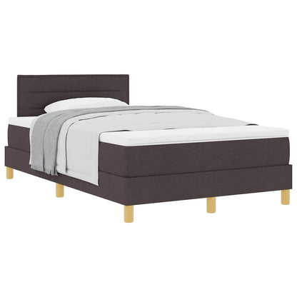 Boxmadras Med Topmadras Med Madras Mørkebrun 120 X 190 Cm Stof - Billede 3