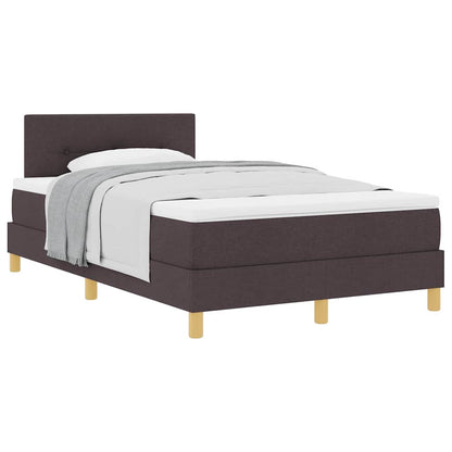Boxmadras Med Topmadras Med Madras Mørkebrun 120 X 190 Cm Stof - Billede 3
