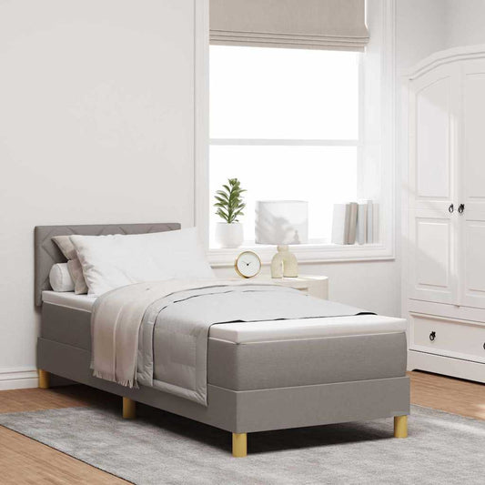 Box Spring Seng Med Pude Stof - Hovedbillede