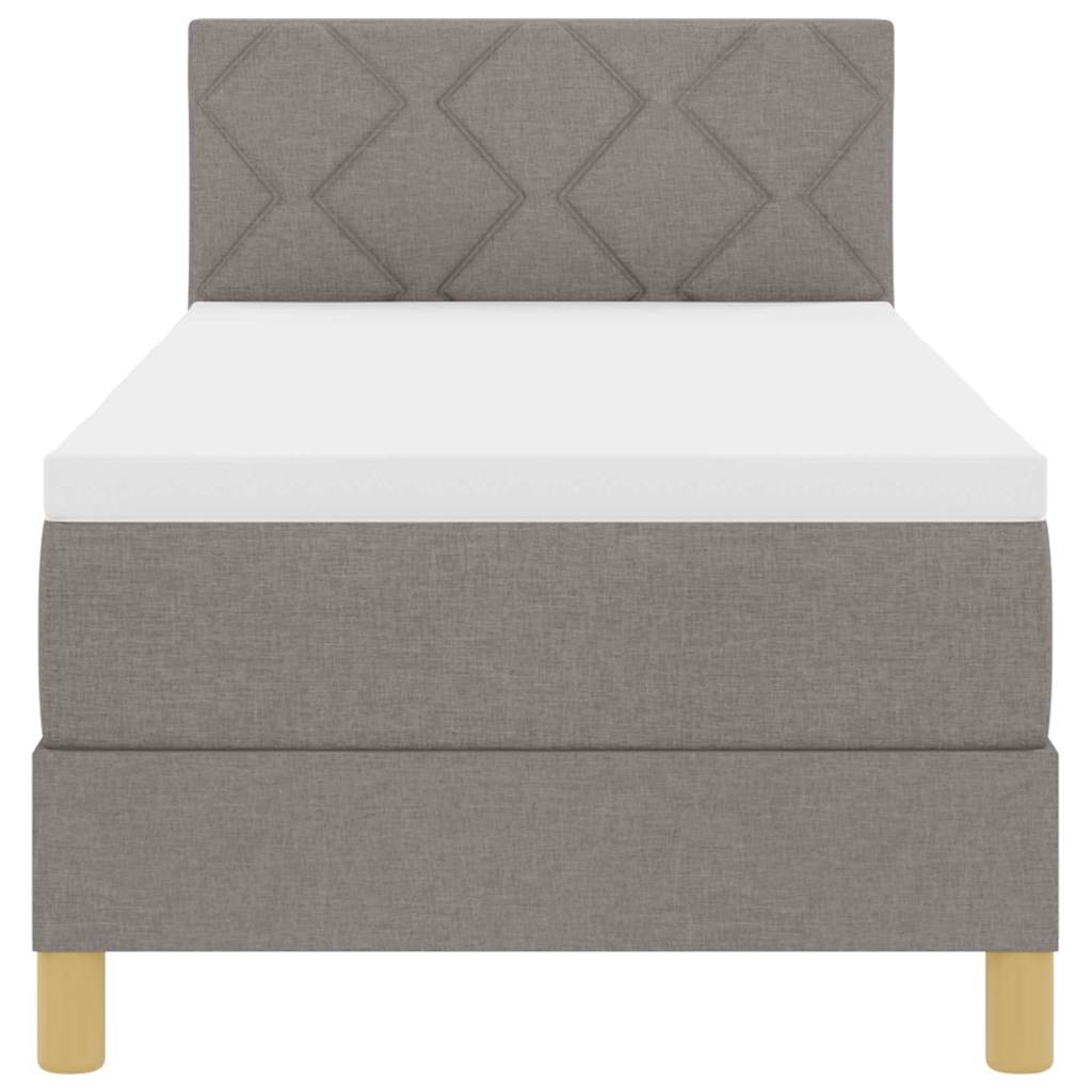 Boxmadras Med Topmadras Med Madras Gråbrun 80 X 200 Cm Stof - Billede 8