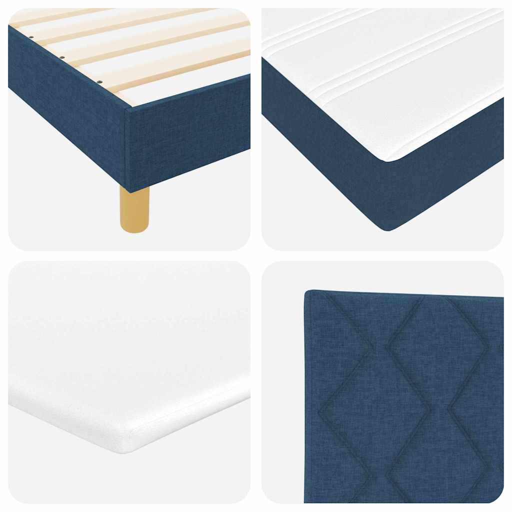 Box Spring Seng Med Pude Med Hovedgærde Stof - Billede 10