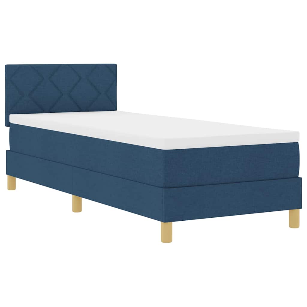 Box Spring Seng Med Pude Med Hovedgærde Stof - Billede 4