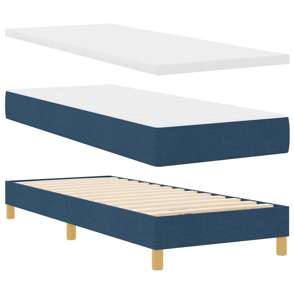Box Spring Seng Med Pude Med Hovedgærde Stof - Billede 5