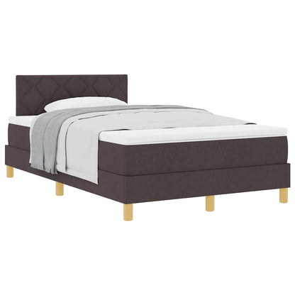 Boxmadras Med Topmadras Med Madras Mørkebrun 120 X 190 Cm Stof - Billede 3