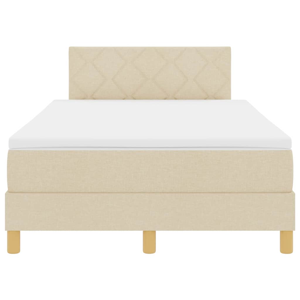 Boxmadras Med Topmadras Med Madras Creme 120 X 190 Cm Stof - Billede 8