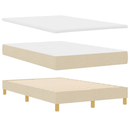 Boxmadras Med Topmadras Med Madras Creme 120 X 200 Cm Stof - Billede 6