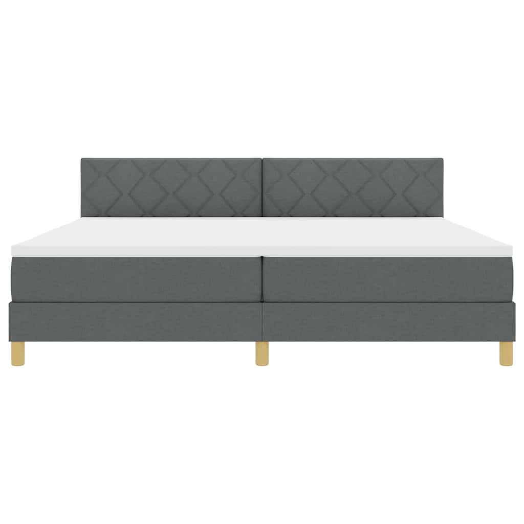 Boxmadras Med Topmadras Med Madras Mørkegrå 200 X 200 Cm Stof - Billede 8