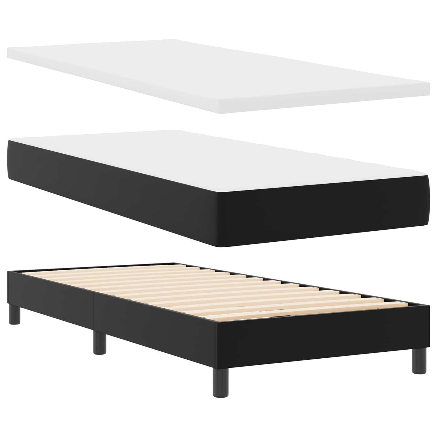 Box Spring Seng Med Madras Kunstlæder - Billede 7