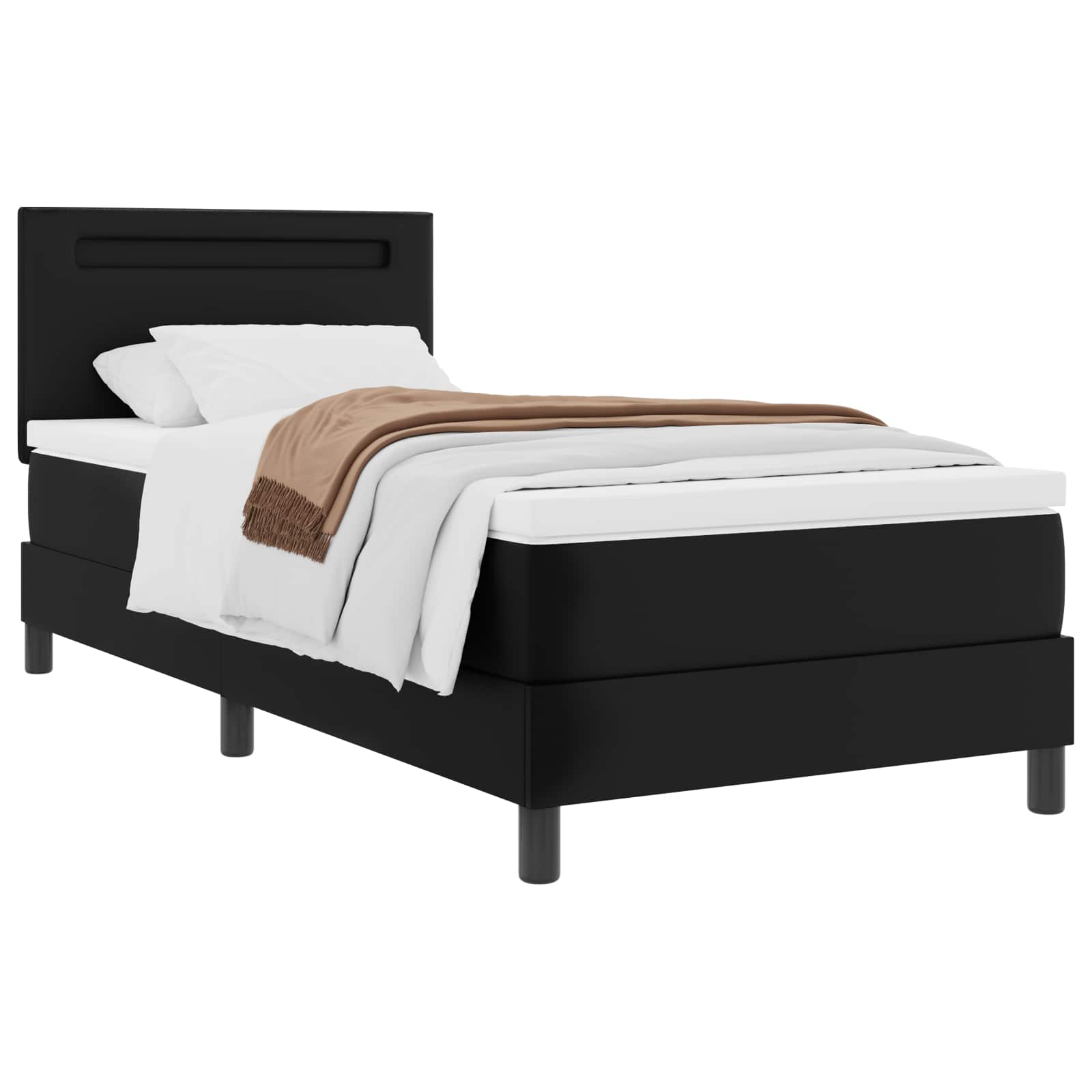 Box Spring Seng Med Madras Kunstlæder - Billede 3