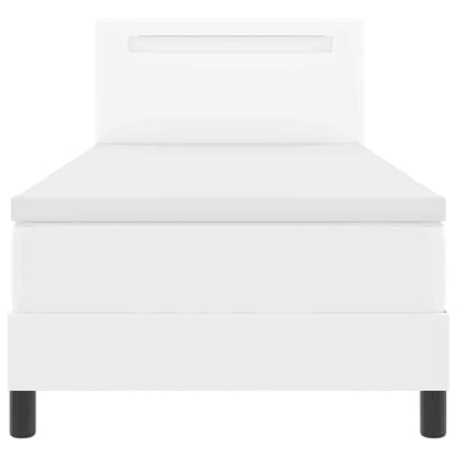 Sengestel Med Madras Med Madras Hvid 90 X 200 Cm Kunstlæder - Billede 8