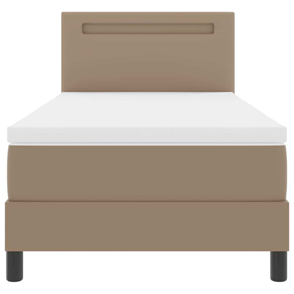 Sengeramme Med Madras Cappuccino 100 X 200 Cm Kunstlæder - Billede 8