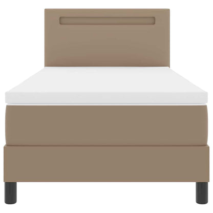 Sengeramme Med Madras Cappuccino 100 X 200 Cm Kunstlæder - Billede 8