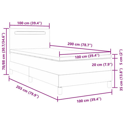 Sengeramme Med Madras Cappuccino 100 X 200 Cm Kunstlæder - Billede 13