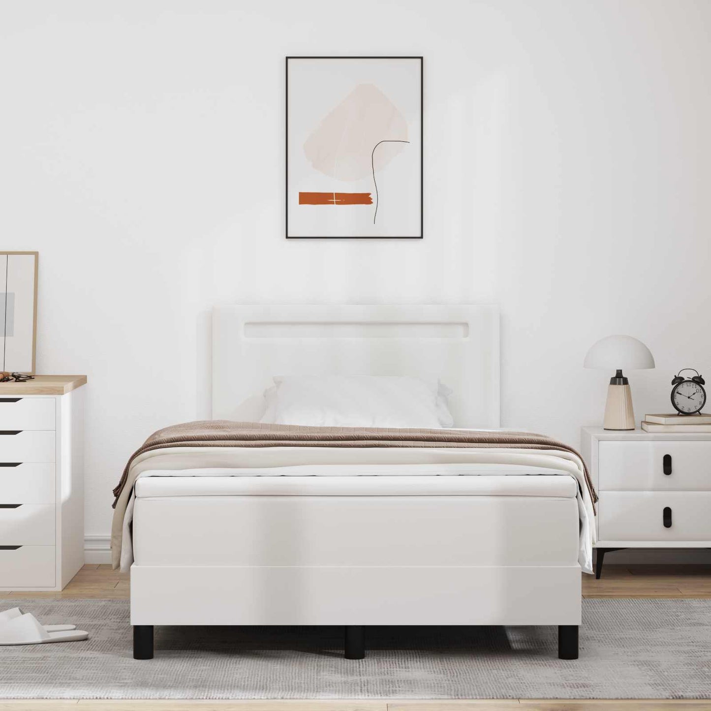 Box Spring Seng Med Madras Kunstlæder - Variant 3339041