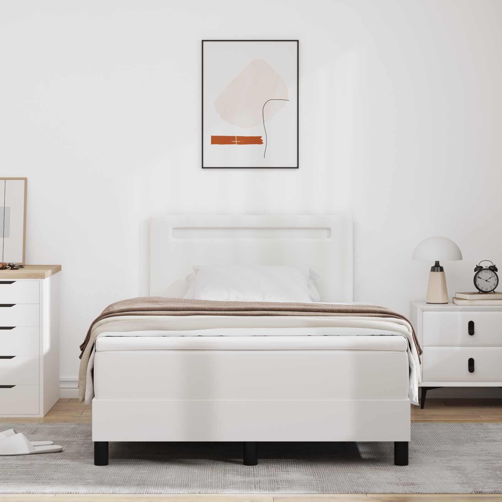 Box Spring Seng Med Madras Kunstlæder - Variant 3339041