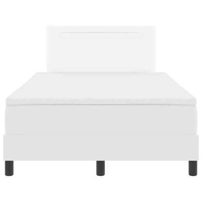 Sengeramme Med Madras Med Madras Hvid 120 X 190 Cm Kunstlæder - Billede 8