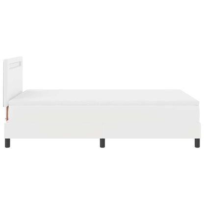 Sengeramme Med Madras Med Madras Hvid 120 X 190 Cm Kunstlæder - Billede 9