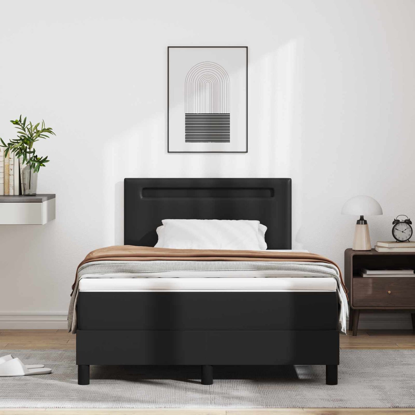 Box Spring Seng Med Madras Kunstlæder - Variant 3339044